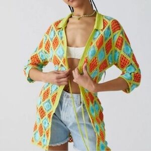 Urban Outfitters High Tide Crochet Cover Up